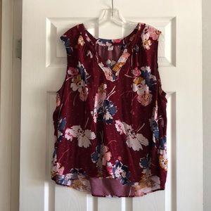 Old Navy Red Floral Top